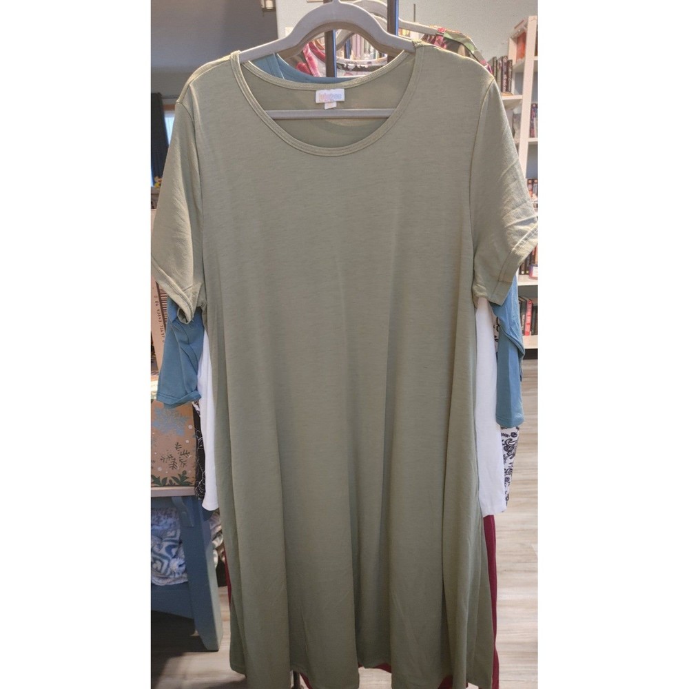 LuLaRoe Jessie Dress Green 3X